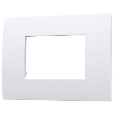 Placca Plastica Serie Venus 3P Colore Bianco Compatibile Con Vimar Arke