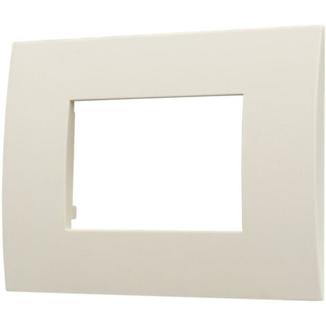 ETTROIT VA83309 Placca Plastica Serie Venus 3P Colore Sabbia Compatibile Con Vimar Arke