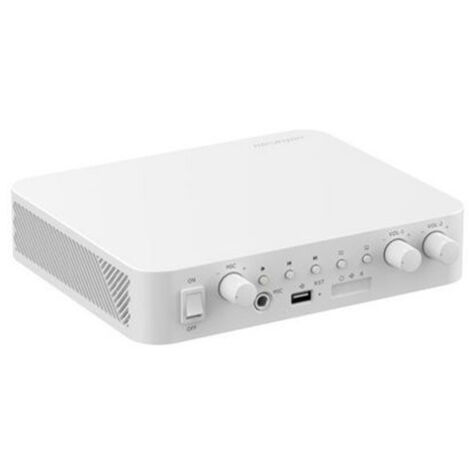 Hikvision DS-QAE1A80G1-VB Amplificatore di rete Audio IP da 80W a 2 Zone con Bluetooth, USB, Controllo Volume Indipendente e Supporto HikCentral (1/5)
