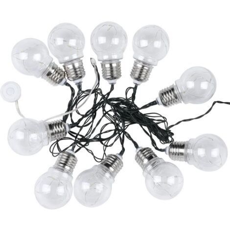 V-TAC VT-7010 catenaria luminosa led lampadine globo 3000K 10pcs 2M con pannello solare - sku 8559 (1/5)