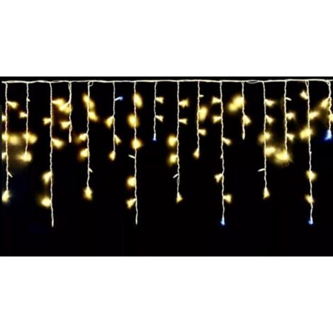 Luci Natale Tenda Natalizia Luminosa 120 LED Reflex 3 Metri  Filo Bianco Luce Bianco