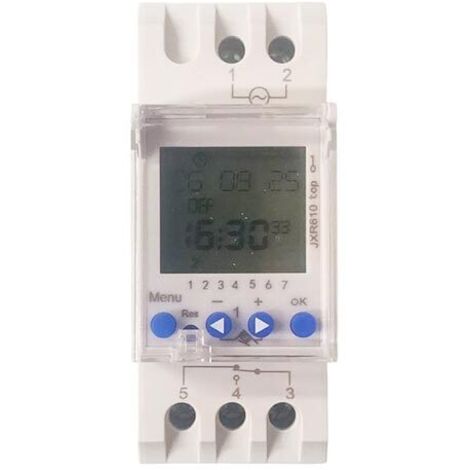 ETTROIT Interruttore Astronomico Orario settimanale DIN 1 Canale 16A 230V - JX61016 (1/4)