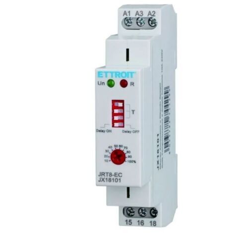 ETTROIT Relè Temporizzatore Doppia Funzione Ritardo Accensione/Spegnimento AC 230V 1 SPDT 10A - JX18101 (1/5)
