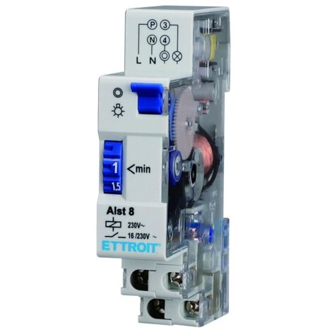 ETTROIT Interruttore Meccanico Timer luci Scale 16A 230V da Guida DIN - ALST8 (1/5)