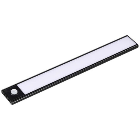 V-TAC Lampada LED da Armadio Ricaricabile 2W Sensore PIR Nero 40cm Bianco Naturale IP20