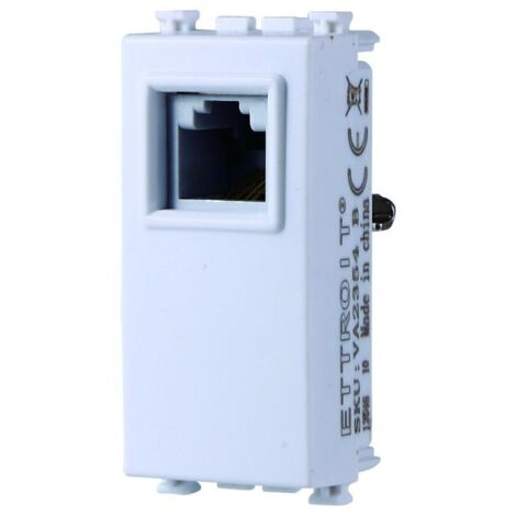 Connettore Telefonica Presa RJ11 Colore Bianco Compatibile Con Vimar Arkè (1/3)
