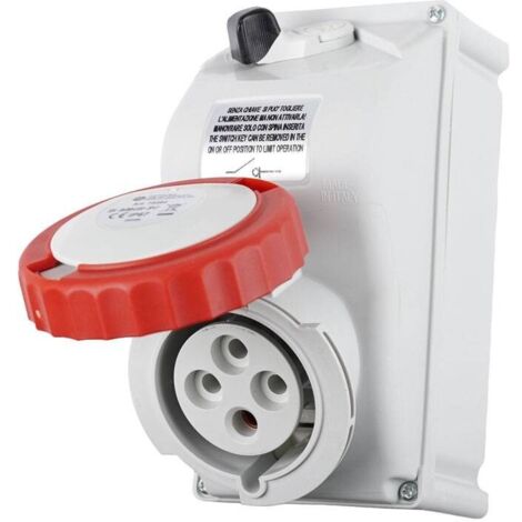 Presa interbloccata da parete KEY BLOCK 3P+T 16A 380-415V 6h Waterproof IP67 Fanton 73344