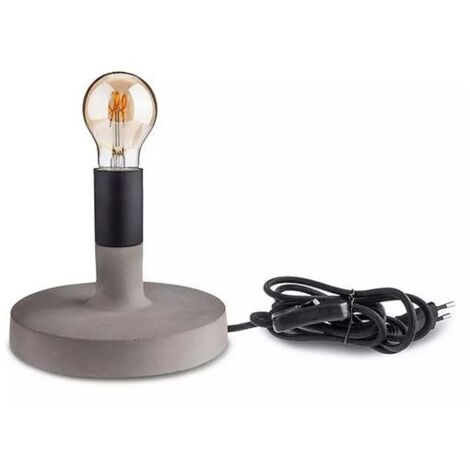 V-TAC VT-7171 Lampada da tavolo corpo grigio chiaro in calcestruzzo rotondo  con portalampada per lampadine E27 - sku 3852