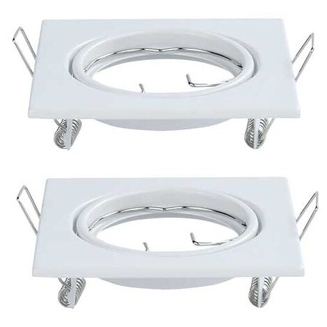 V-tac kit 2 portafaretti bianchi gu10 quadrati vt-817 8941