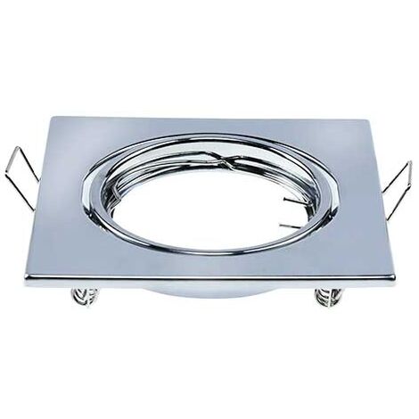 V-tac kit 2 portafaretti cromo gu10 quadrati vt-817 8943