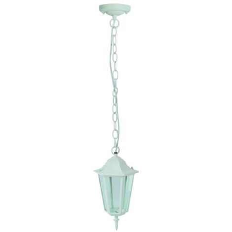 V-TAC VT-752 Portalampada lanterna pendente con attacco a soffitto in alluminio bianco per lampadina 1E27 IP44 - SKU 7073