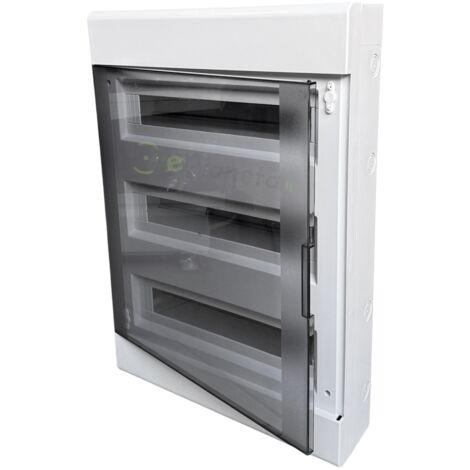 Centralino da parete 54 moduli bianco  con portello trasparente fumè 396x526x112mm IP40 FAEG - FG14454
