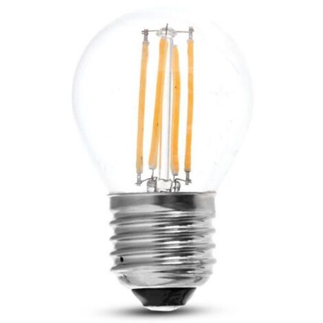 V-Tac VT-1980 Lampadina a LED 4W filamento E27 G45 luce bianco freddo 6000K - 4428