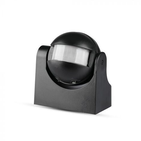 V-Tac Sensore di movimento infrarossi crepuscolare a parete 180o colore nero