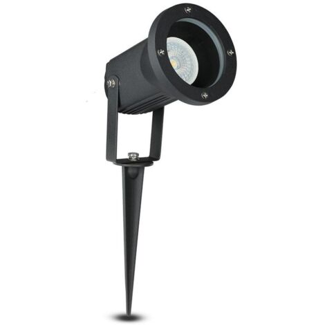 V-TAC Picchetto con Portalampada GU10 (Max 35W) Orientabile Colore Nero IP44