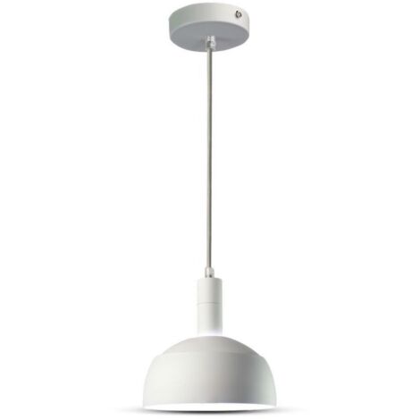 V-TAC Lampadario LED con Paralume in Alluminio e Portalampada E14 (Max 60W) Colore Bianco (1/5)