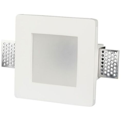 V-tac faretto ad incasso quadrato attacco gu10 in gesso colore opaco 3691