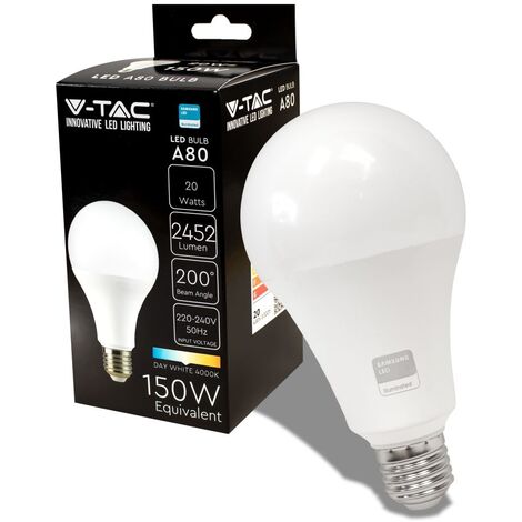 V-TAC VT-233-N Lampadina LED Chip Samsung E27 20W A80 4000K SKU 21238