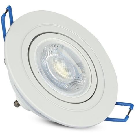 Portafaretto incasso rotondo regolabile 1GU10 Mod. VT-782RD SKU 3599 - Bianco