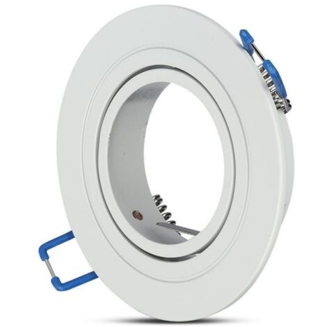 Portafaretto incasso rotondo regolabile 1GU10 Mod. VT-782RD SKU 3599 - Bianco