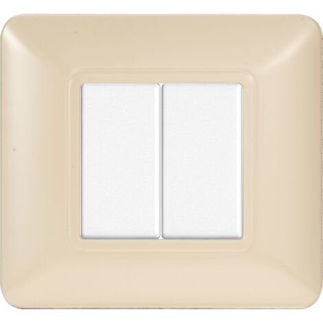 ETTROIT PLACCA PLASTICA 2P SABBIA compatibile matix bticino MT83209