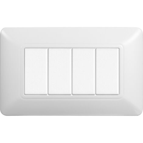 ETTROIT PLACCA PLASTICA 4P BIANCA compatibile matix bticino MT83401