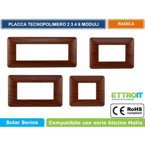 ETTROIT PLACCA PLASTICA 4P RADICA compatibile matix bticino MT83403