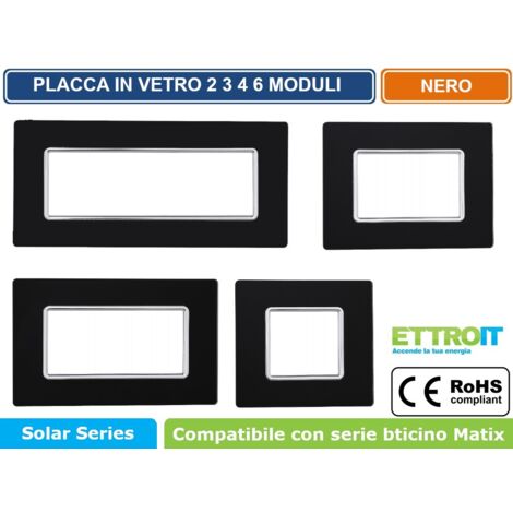 Ettroit Serie Solar Placca in Vetro 503 3P Moduli Nera Compatibile Matix MT84302