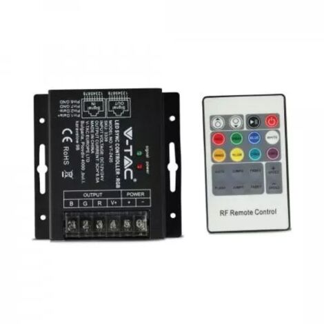 V-TAC VT-2420 Controller dimmer SYNC connessione RJ45 per strip LED RGB con telecomando - SKU 3339