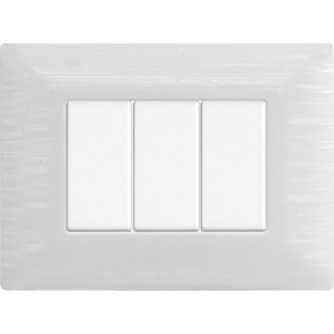 Ettroit Serie Solar Placca 503 3P Moduli Bianco Satinato Compatibile Bticino Matix MT85301