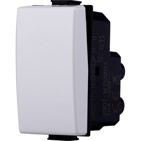 Ettroit Serie Solar Deviatore Basculante Unipolare 1 p 10A Compatibile Bticino Matix MT0801