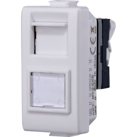 Ettroit Serie Solar Presa Lan Ethernet Cat5 rj45 Compatibile Bticino Matix MT2355