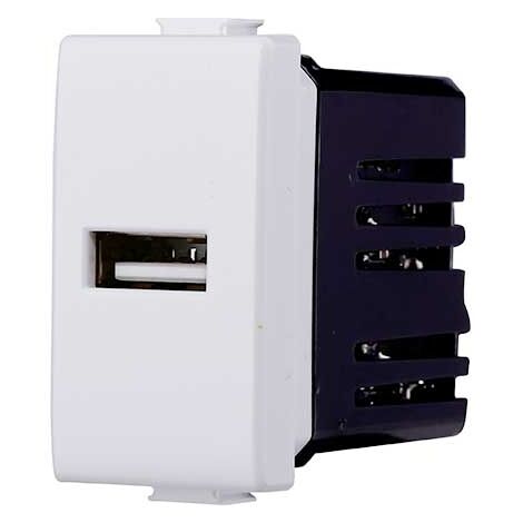 Ettroit Serie Solar Presa USB 2.1Amh Compatibile Bticino Matix MT2401