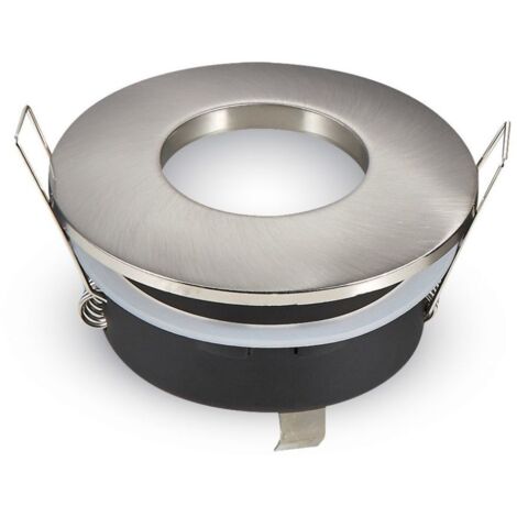 V-tac faretto incasso tondo colore nickel satinato attacco gu10 ip54 3614