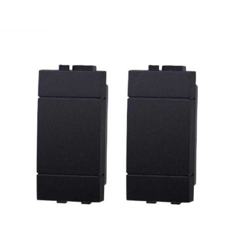 Ettroit Serie Space falso Polo Tappo Nero Compatibile con Bticino Living Light LN0100