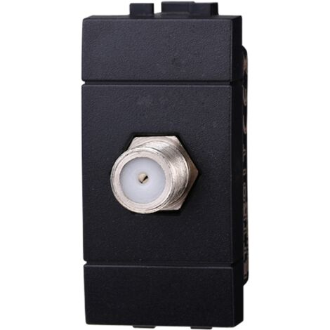 Ettroit Serie Space Presa Tv a Vite Satellitare Femmina Compatibile Living Nera LN2252