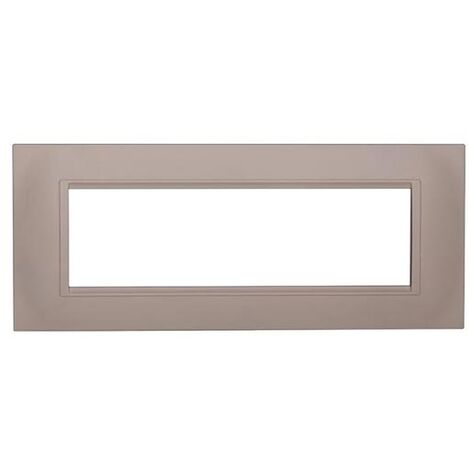 Placca compatibile Bticino Livinglight 7 moduli plastica quadrata