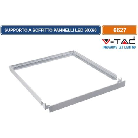 V-TAC 6627 supporto telaio per montaggio pannelli led 600600mm a plafone - universale - bianco