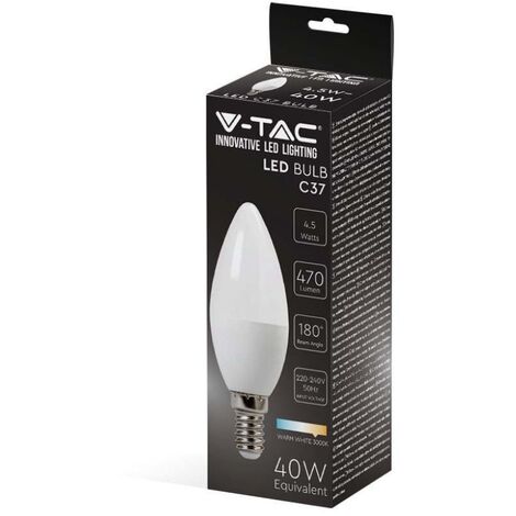 V-Tac VT-1855 Lampadina LED 4,5W E14 candela bianco naturale 4000K - SKU 2142581