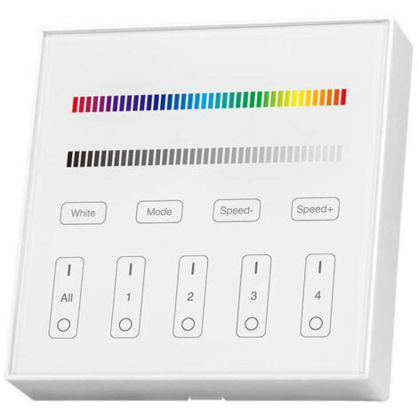 V-TAC VT-2437 pannello di controllo strisce a led RGB+W smart dimmer wireless da parete touch wifi per controllo strip led SKU 2917