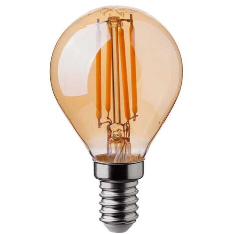 V-TAC Lampadina LED E14 4W P45 Filamento Ambrato Bianco Caldo