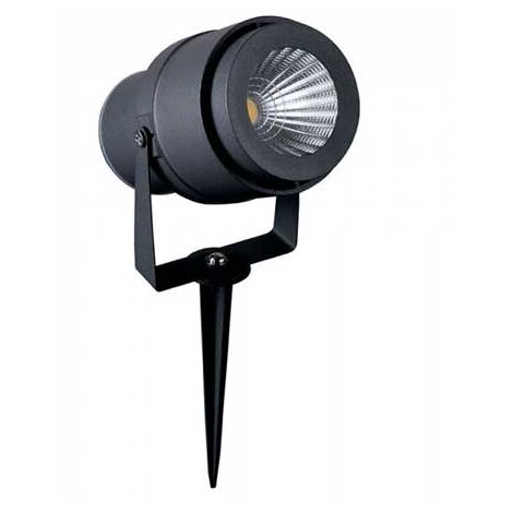 V-TAC Faretto LED da Giardino 12W con Picchetto Colore Grigio Bianco Caldo IP65