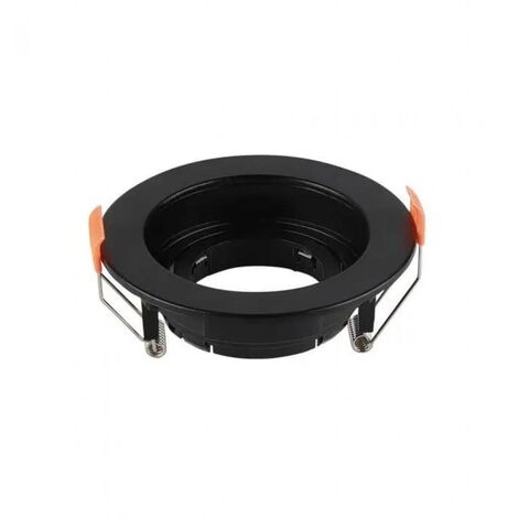 V-TAC VT-933 portafaretto led da incasso rotondo orientabile faretto GU10 colore nero in policarbonato sku 6659