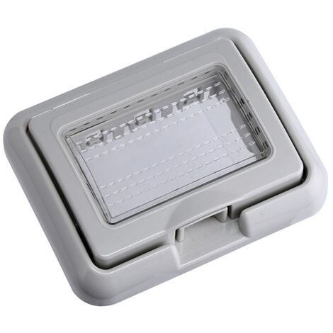 ETTROIT MT2703 Placca con Coperchio 3P Supporto Stagno Idrobox IP55 Compatibile Con Bticino Matix