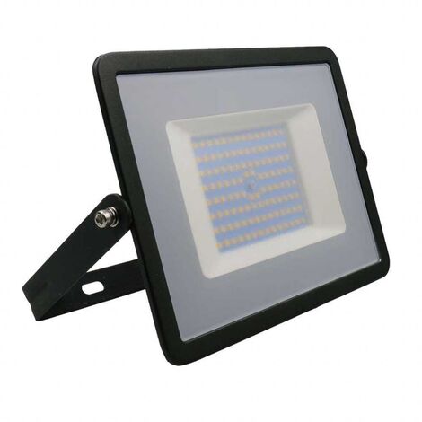 V-TAC VT-40101 Faro led smd 100W proiettore corpo nero - luce bianco freddo 6500K E-Series ultra slim IP65 - sku 215966 (1/5)