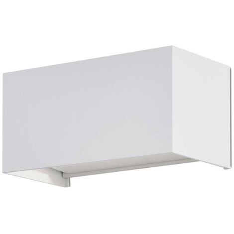 V-TAC VT-8125 Lampada LED da parete 24W bianco satinato in alluminio luce soffusa 110° rettangolare da esterno IP65 luce bianco caldo 3000k sku 2975