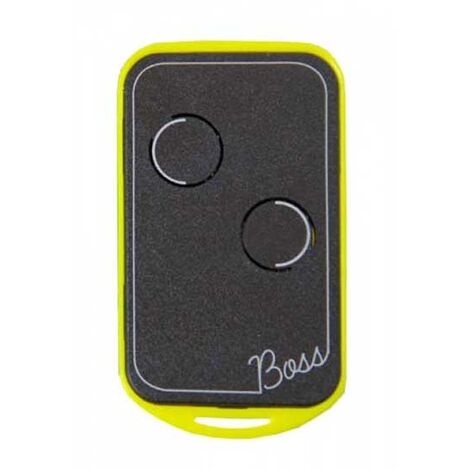 Trasmettitore 2 canali codice fisso quarzo 30.900 Mhz autoapprendente automazione cancelli Nologo BOSS-QC2-Y - Giallo