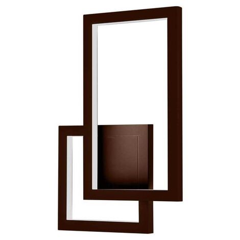 V-TAC VT-11120 lampada led da parete geometrica doppio rettangolo e quadrato 20W colore Corten design moderno 3000k IP20 sku 6840 (1/8)