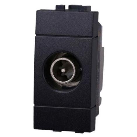 Connettore Presa TV Passante Maschio Colore Nero Compatibile Con Bticino Living International