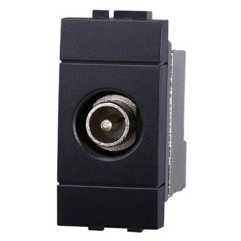 Ettroit Serie Space Presa Tv Connettore Maschio Nera Compatibile Bticino Living LN2250